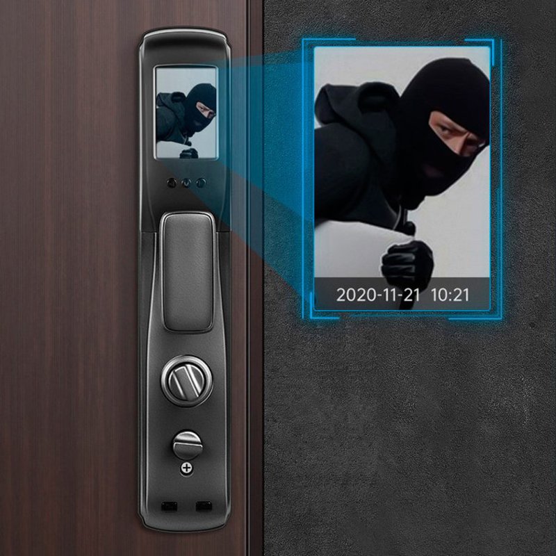 Khóa cửa vân tay tự động, tích hợp chuông hình, nhận diện khuôn mặt Cezalock CZFR002 (Wifi)